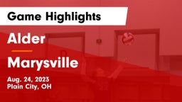 Alder  vs Marysville  Game Highlights - Aug. 24, 2023