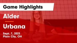 Alder  vs Urbana  Game Highlights - Sept. 7, 2023