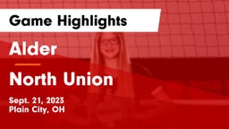 Alder  vs North Union  Game Highlights - Sept. 21, 2023