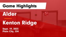 Alder  vs Kenton Ridge  Game Highlights - Sept. 19, 2023