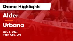 Alder  vs Urbana  Game Highlights - Oct. 3, 2023