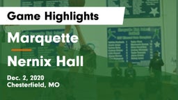 Marquette  vs Nernix Hall Game Highlights - Dec. 2, 2020