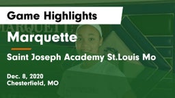 Marquette  vs Saint Joseph Academy St.Louis Mo Game Highlights - Dec. 8, 2020