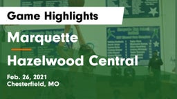 Marquette  vs Hazelwood Central  Game Highlights - Feb. 26, 2021