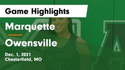 Marquette  vs Owensville  Game Highlights - Dec. 1, 2021