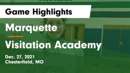 Marquette  vs Visitation Academy Game Highlights - Dec. 27, 2021