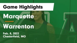 Marquette  vs Warrenton  Game Highlights - Feb. 8, 2022