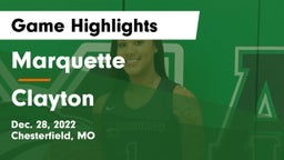 Marquette  vs Clayton  Game Highlights - Dec. 28, 2022