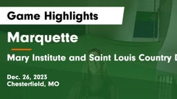 Marquette  vs Mary Institute and Saint Louis Country Day School Game Highlights - Dec. 26, 2023