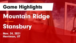 Mountain Ridge  vs Stansbury  Game Highlights - Nov. 24, 2021