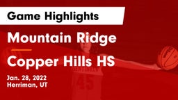 Mountain Ridge  vs Copper Hills HS Game Highlights - Jan. 28, 2022