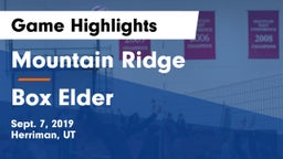 Mountain Ridge  vs Box Elder  Game Highlights - Sept. 7, 2019