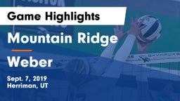 Mountain Ridge  vs Weber  Game Highlights - Sept. 7, 2019