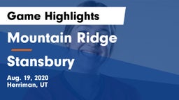 Mountain Ridge  vs Stansbury  Game Highlights - Aug. 19, 2020