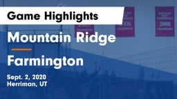 Mountain Ridge  vs Farmington  Game Highlights - Sept. 2, 2020