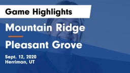 Mountain Ridge  vs Pleasant Grove  Game Highlights - Sept. 12, 2020