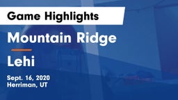 Mountain Ridge  vs Lehi  Game Highlights - Sept. 16, 2020