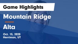 Mountain Ridge  vs Alta  Game Highlights - Oct. 15, 2020