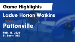 Ladue Horton Watkins  vs Pattonville  Game Highlights - Feb. 18, 2020