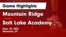 Mountain Ridge  vs Salt Lake Academy Game Highlights - Sept. 28, 2023