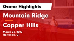 Mountain Ridge  vs Copper Hills Game Highlights - March 24, 2022