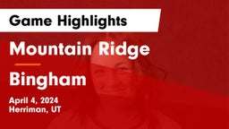 Mountain Ridge  vs Bingham  Game Highlights - April 4, 2024