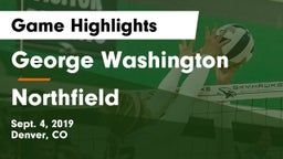 George Washington  vs Northfield  Game Highlights - Sept. 4, 2019