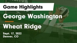 George Washington  vs Wheat Ridge  Game Highlights - Sept. 17, 2022