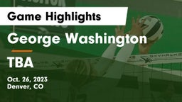 George Washington  vs TBA Game Highlights - Oct. 26, 2023