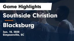 Southside Christian  vs Blacksburg  Game Highlights - Jan. 10, 2020