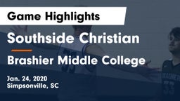 Southside Christian  vs Brashier Middle College Game Highlights - Jan. 24, 2020