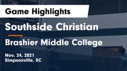 Southside Christian  vs Brashier Middle College Game Highlights - Nov. 24, 2021