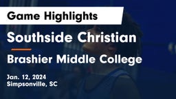 Southside Christian  vs Brashier Middle College Game Highlights - Jan. 12, 2024