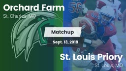 Matchup: Orchard Farm High vs. St. Louis Priory  2019