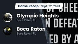 Recap: Olympic Heights  vs. Boca Raton  2023