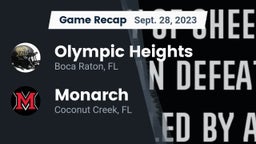 Recap: Olympic Heights  vs. Monarch  2023