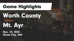 Worth County  vs Mt. Ayr  Game Highlights - Dec. 15, 2023