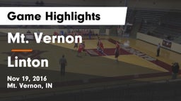 Mt. Vernon  vs Linton Game Highlights - Nov 19, 2016