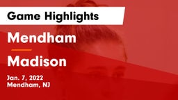 Mendham  vs Madison  Game Highlights - Jan. 7, 2022