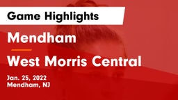 Mendham  vs West Morris Central Game Highlights - Jan. 25, 2022