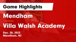 Mendham  vs Villa Walsh Academy  Game Highlights - Dec. 28, 2022
