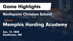Northpoint Christian School vs Memphis Harding Academy Game Highlights - Jan. 14, 2020