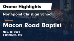 Northpoint Christian School vs Macon Road Baptist Game Highlights - Nov. 18, 2021