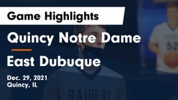 Quincy Notre Dame vs East Dubuque  Game Highlights - Dec. 29, 2021