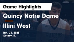Quincy Notre Dame vs Illini West  Game Highlights - Jan. 24, 2023