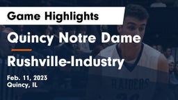 Quincy Notre Dame vs Rushville-Industry  Game Highlights - Feb. 11, 2023