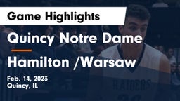 Quincy Notre Dame vs Hamilton /Warsaw  Game Highlights - Feb. 14, 2023