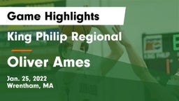 King Philip Regional  vs Oliver Ames  Game Highlights - Jan. 25, 2022