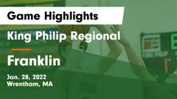 King Philip Regional  vs Franklin  Game Highlights - Jan. 28, 2022
