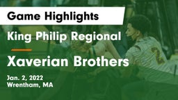 King Philip Regional  vs Xaverian Brothers  Game Highlights - Jan. 2, 2022